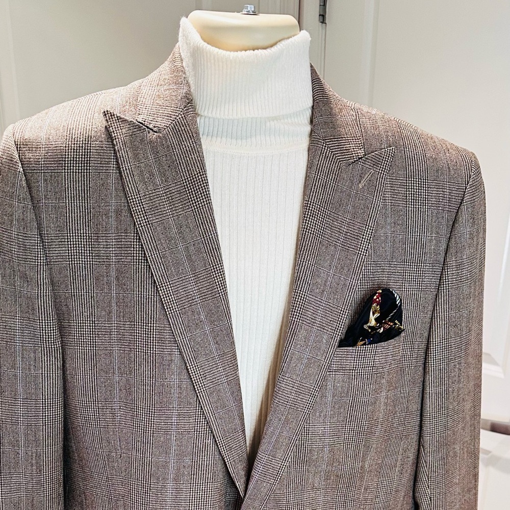 Stanfford Ticket Pocket Houndstooth Sport Jacket.